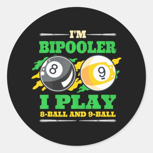 ビリヤード・プール・ビリヤードI Am Bipooler 9ボール ラウンドシール (正面)