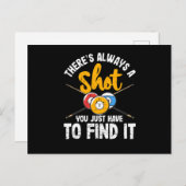 ビリヤード・プール・プおもしろいラのショットが常にある ポストカード (正面/裏面)