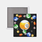 ビリヤード・プール・ボール マグネット (正面/裏面)