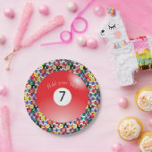 ビリヤード·プール·ボー無地のルズ·ナンバー7 ペーパープレート (パーティー)