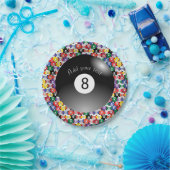 ビリヤード·プール·ボー無地のルズ·ナンバー8 ペーパープレート (パーティー)