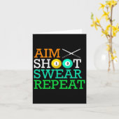 ビリヤード・プールAIM SHOOT SWEAR REPEAT カード (黄色い花)