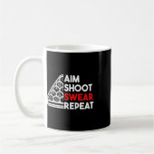ビリヤード・プールAIM SHOOT SWEAR REPEAT コーヒーマグカップ (左)