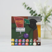 ビリヤード・プールMans 30th Birthdayパーティー 招待状 (スタンド正面)