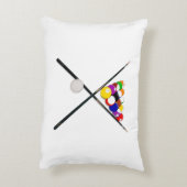 ビリヤード・ボールとプール・キュー アクセントクッション (裏面(縦))