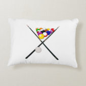 ビリヤード・ボールとプール・キュー アクセントクッション (裏面)