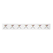 ビリヤード・ボールとプール・キュー サテンリボン (正面)