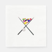 ビリヤード・ボールとプール・キュー スタンダードランチョンナプキン (正面)