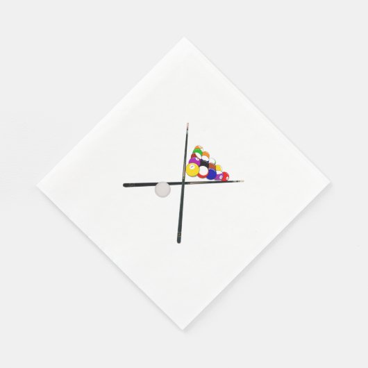 ビリヤード・ボールとプール・キュー スタンダードランチョンナプキン (角)