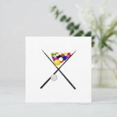 ビリヤード・ボールとプール・キュー 招待状 (スタンド正面)