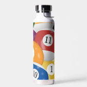 ビリヤード・ボールの背景 ウォーターボトル (左面)