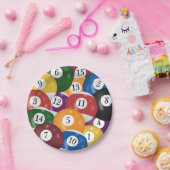 ビリヤード・ボールの背景 ペーパープレート (パーティー)