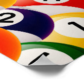 ビリヤード・ボールコラージュ ポスター (角)