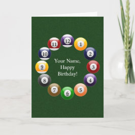 ビリヤード・ボールズ・シャイニー・カラフルプール・スヌーカー・スポーツ カード