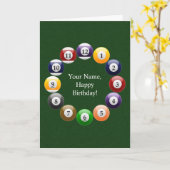 ビリヤード・ボールズ・シャイニー・カラフルプール・スヌーカー・スポーツ カード (黄色い花)