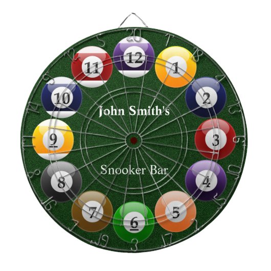 ビリヤード・ボールズ・シャイニー・カラフルプール・スヌーカー・スポーツ ダーツボード (正面)