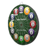 ビリヤード・ボールズ・シャイニー・カラフルプール・スヌーカー・スポーツ ダーツボード (正面右)