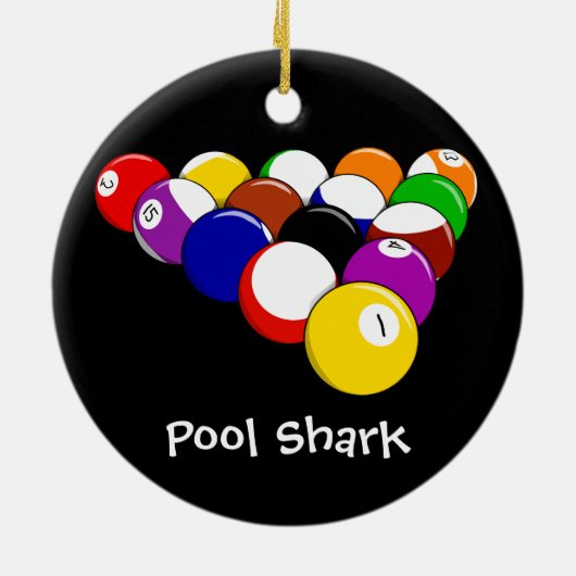 ビリヤード・ボールデザインオーナメント セラミックオーナメント (裏面)