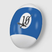 ビリヤード・ボール10 ラージ壁時計 (傾斜)