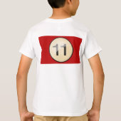 ビリヤード・ボール11.前面および背面プリント。 Tシャツ (裏面)