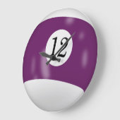 ビリヤード・ボール12 ラージ壁時計 (傾斜)