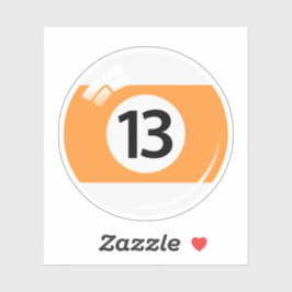 ビリヤード・ボール13番(13) シール