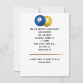 ビリヤード・ボール21st誕生日招待状 招待状 (裏面)