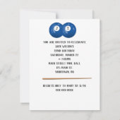 ビリヤード・ボール22誕生日 招待状 (裏面)