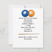 ビリヤード・ボール25th誕生日招待状 招待状 (裏面)