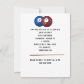 ビリヤード・ボール27番目の誕生日招待状 招待状 (裏面)