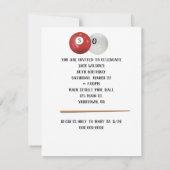 ビリヤード・ボール30th誕生日招待状 招待状 (裏面)