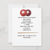 ビリヤード・ボール37番目の誕生日招待状 招待状 (裏面)