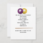 ビリヤード・ボール41番目の誕生日招待状 招待状 (裏面)