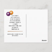 ビリヤード・ボール45th誕生日パーティーのはがき ポストカード (裏面)