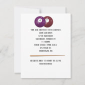 ビリヤード・ボール47番目の誕生日招待状 招待状 (裏面)