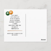 ビリヤード・ボール65th誕生日パーティーのはがき ポストカード (裏面)