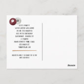 ビリヤード・ボール70th誕生日パーティーのはがき ポストカード (裏面)