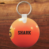 ビリヤード・ボール・キパーソナライズされたーチェーン キーホルダー (正面)