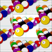 ビリヤード・ボール ファブリック (タイル)