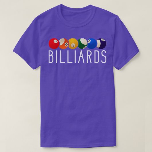 ビリヤード・ボール・プール・プレイヤー Tシャツ (デザイン正面)