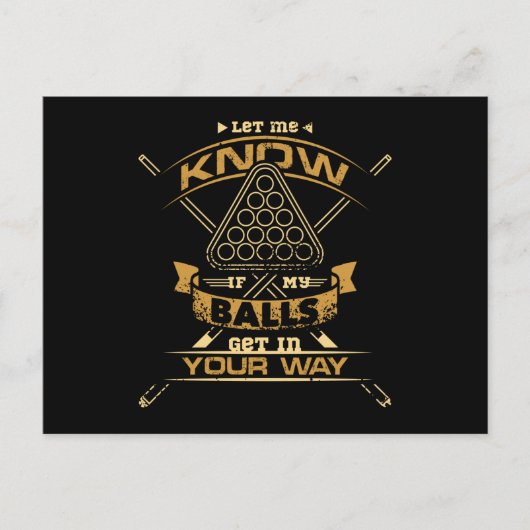 ビリヤード・ボール ポストカード (正面)