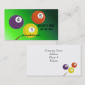 ビリヤード・ボール 名刺 (正面/裏面)