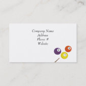 ビリヤード・ボール 名刺 (裏面)