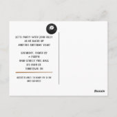 ビリヤード ボール 誕生日 パーティー ポストカード (裏面)