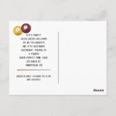 ビリヤード ボール 17歳の誕生日パーティー ポストカード (裏面)