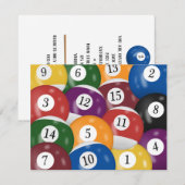 ビリヤード ボール 21歳の誕生日 招待状 (正面/裏面)