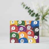 ビリヤード ボール 30歳の誕生日パーティー ポストカード (スタンド正面)