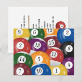 ビリヤード ボール 33歳の誕生日 ご招待 招待状 (正面/裏面)