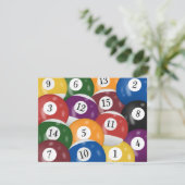 ビリヤード ボール 41歳の誕生日 招待状 (スタンド正面)