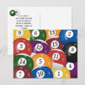 ビリヤード ボール 60歳の誕生日パーティー ポストカード (正面/裏面)